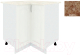 Шкаф-стол кухонный Кортекс-мебель Корнелия Ретро НШУ угловой (ясень белый/мадрид) - 