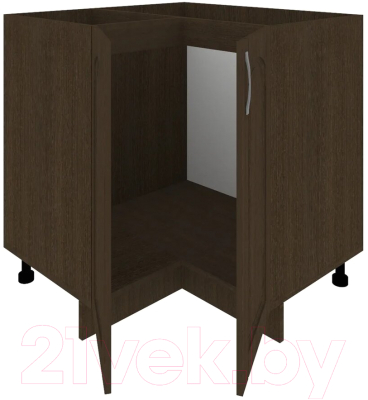 Шкаф-стол кухонный Кортекс-мебель Корнелия Ретро НШУ угловой без столешницы (венге)