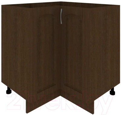 Шкаф-стол кухонный Кортекс-мебель Корнелия Ретро НШУ угловой без столешницы (венге)