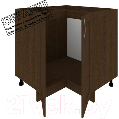 Шкаф-стол кухонный Кортекс-мебель Корнелия Ретро НШУ угловой без столешницы (дуб сонома)