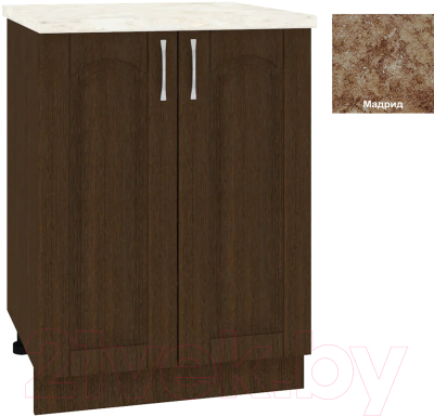 Шкаф-стол кухонный Кортекс-мебель Корнелия Ретро НШ60р (венге/мадрид)