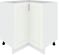 Шкаф-стол кухонный Кортекс-мебель Корнелия Ретро НШУ угловой без столешницы (ясень белый) - 