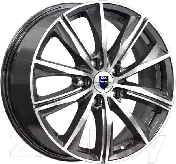 Литой диск K&K Солар 17x7" 5x112мм DIA 66.6мм ET 45мм Алмаз черный