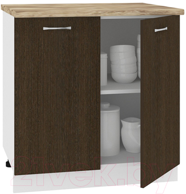 Шкаф-стол кухонный Кортекс-мебель Корнелия Лира НШ80р (венге/мадрид)