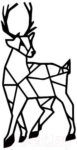 Декор настенный Arthata Горный козел 30x40-B / 135-1 (черный)