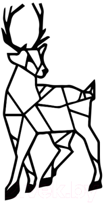 Декор настенный Arthata Горный козел 50x70-B / 135-1 (черный)