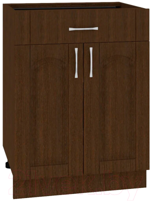 Шкаф-стол кухонный Кортекс-мебель Корнелия Ретро НШ60р1ш без столешницы (венге)