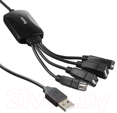 USB-хаб Buro BU-HUB4-0.3-U2.0-Splitter (черный)