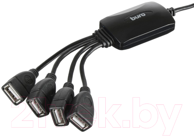 USB-хаб Buro BU-HUB4-0.3-U2.0-Splitter (черный)