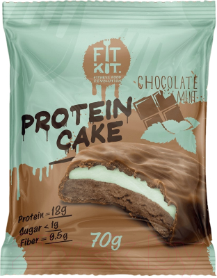 Протеиновое печенье Fit Kit Шоколад-мята (70г)