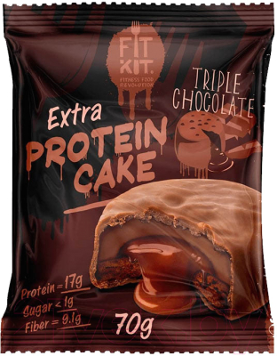 Протеиновое печенье Fit Kit Тройной шоколад (70г)