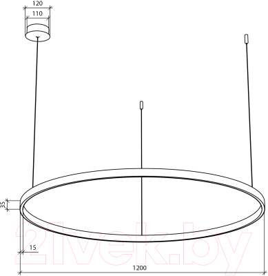 Изображение товара Светильник Byled HALO-RN-BL-1535-75-WW