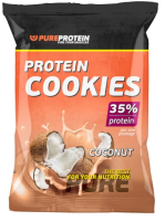 Протеиновое печенье Pureprotein 35% Protein Cookies (80г, кокос) - 