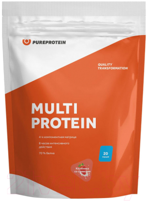 Протеин Pureprotein Клубника со сливками (600г)
