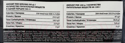 Протеин Pureprotein Фьюз 47% + Creatine: Молочный шоколад (750г)