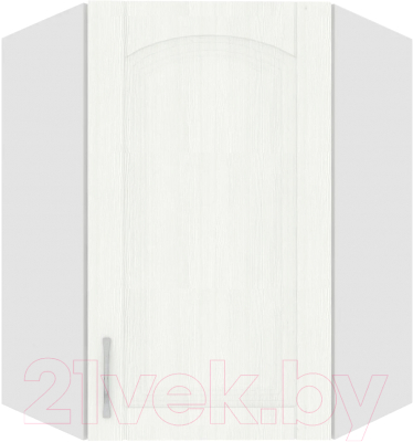 Шкаф навесной для кухни Кортекс-мебель Корнелия Ретро ВШУ угловой (ясень белый)