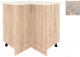 Шкаф-стол кухонный Кортекс-мебель Корнелия Ретро НШУ угловой (дуб сонома/марсель) - 