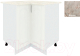 Шкаф-стол кухонный Кортекс-мебель Корнелия Ретро НШУ угловой (ясень белый/марсель) - 