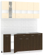 Кухонный гарнитур Кортекс-мебель Корнелия Экстра 1.7 без столешницы (венге светлый/венге) - 