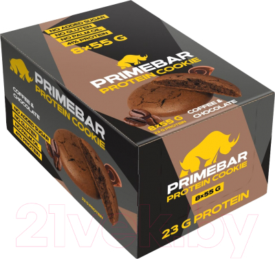 Протеиновое печенье Prime Kraft Primebar (8x55г, кофе-шоколад)