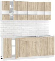 Кухонный гарнитур Кортекс-мебель Корнелия Экстра 2.0 без столешницы (дуб сонома) - 