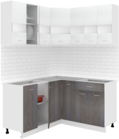 Кухонный гарнитур Кортекс-мебель Корнелия Экстра 1.5x1.5 без столешницы (белый/береза) - 