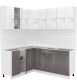 Готовая кухня Кортекс-мебель Корнелия Экстра 1.5x1.9 без столешницы (белый/береза) - 