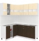 Готовая кухня Кортекс-мебель Корнелия Экстра 1.5x1.9 без столешницы (венге светлый/венге) - 
