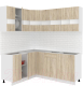 Готовая кухня Кортекс-мебель Корнелия Экстра 1.5x1.9 без столешницы (дуб сонома) - 