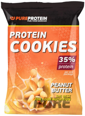 Протеиновое печенье Pureprotein 35% Protein Cookies (80г, арахисовое масло)