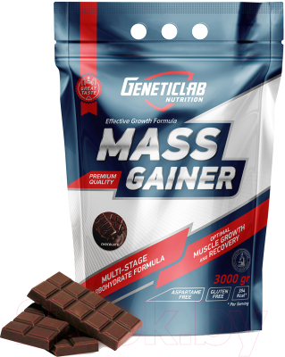 Гейнер Geneticlab Mass Gainer (3000г, шоколад)