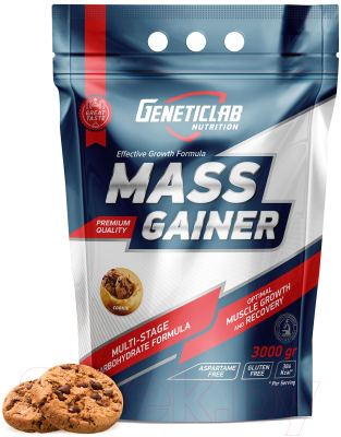 Гейнер Geneticlab Mass Gainer (3000г, печенье)