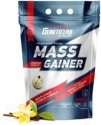 Гейнер Geneticlab Mass Gainer (3000г, клубника)