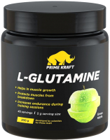 L-глютамин Prime Kraft L-Glutamine (200г, зеленое яблоко) - 