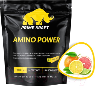 Комплексные аминокислоты Prime Kraft Amino Power (500г, цитрусовый микс)