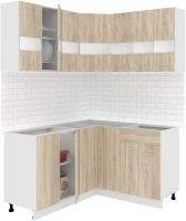 Кухонный гарнитур Кортекс-мебель Корнелия Экстра 1.5x1.4 без столешницы (дуб сонома) - 