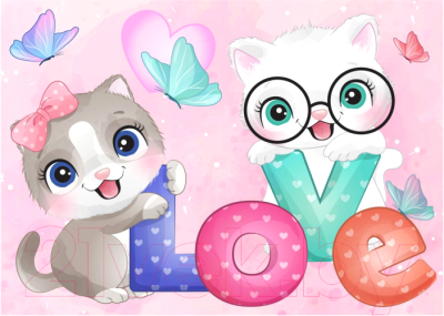 

Набор алмазной вышивки Origami, Милые котята / 06101