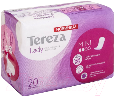 Прокладки урологические Tereza Lady Mini Одноразовые (20шт)