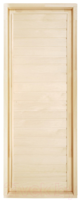 Деревянная дверь для бани Везувий 190x70 (глухая липа, коробка хвоя)