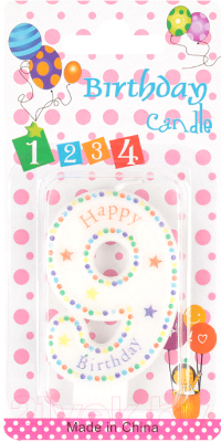 Изображение товара Свеча для торта Darvish Цифра 9 / DV-H-1112 (9)