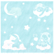 Полотенце детское Нордтекс Облачко Мишки на облачке МХ42 100/100 (нежно-бирюзовый/белый) - 