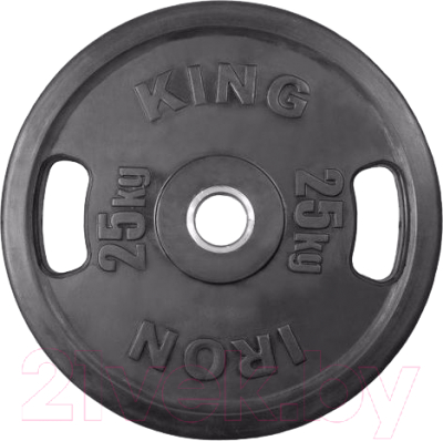 

Диск для штанги Iron King, Черный, Обрезиненный d51мм / EC51-25