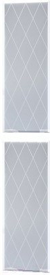 Комплект зеркал для шкафа BTS Флора люкс с пескоструйной обработкой (2шт, полоски/матовый)