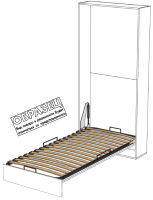 Шкаф-кровать Макс Стайл Studio 18мм 90x200 (Egger светло-серый U708 ST9) - 