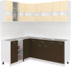 Кухонный гарнитур Кортекс-мебель Корнелия Экстра 1.5x2.0 без столешницы (венге светлый/венге) - 