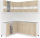Готовая кухня Кортекс-мебель Корнелия Экстра 1.5x2.0 без столешницы (дуб сонома) - 