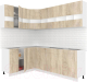 Кухонный гарнитур Кортекс-мебель Корнелия Экстра 1.5x2.2 без столешницы (дуб сонома) - 