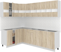 Кухонный гарнитур Кортекс-мебель Корнелия Экстра 1.5x2.5 без столешницы (дуб сонома) - 