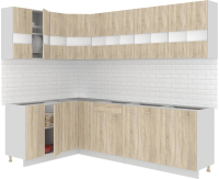 Кухонный гарнитур Кортекс-мебель Корнелия Экстра 1.5x2.7 без столешницы (дуб сонома) - 