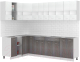 Готовая кухня Кортекс-мебель Корнелия Экстра 1.5x2.8 без столешницы (белый/береза) - 